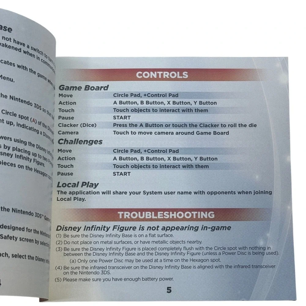 Disney Infinity‎ Toy Box Challenge Nintendo 3DS Instruction Booklet Manual